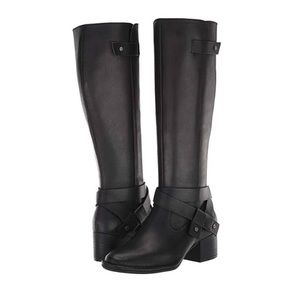 BRAND NEW! UGG Bandera Knee-High Western Boot | Black Leather | Buckle Detail